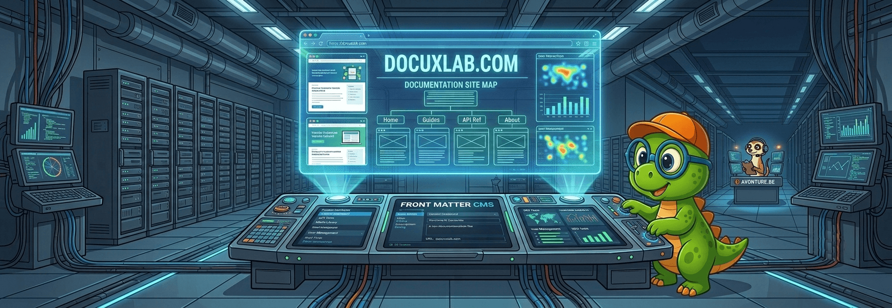 illustration of El Dino using Front Matter CMS